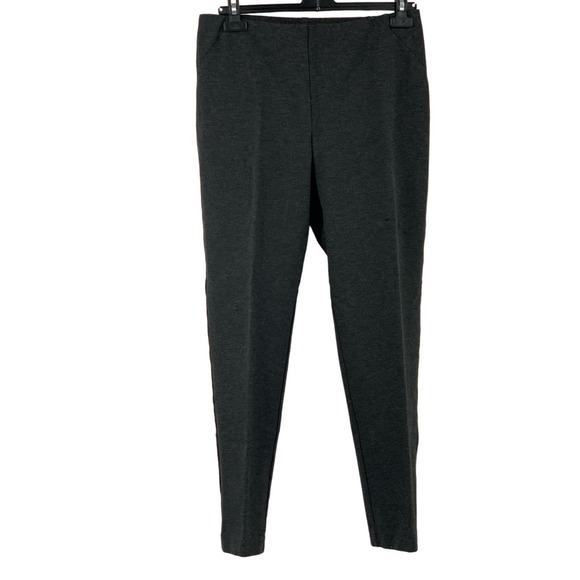 J. Jill Womens Ponte SlimTapered Leg‎ Gray Pull On Stretch Pants Medium - Picture 1 of 8